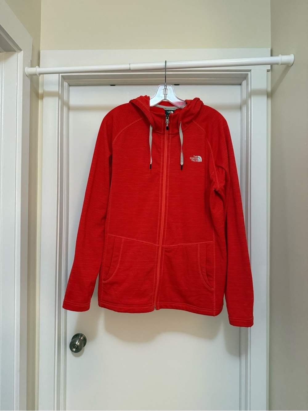 The North Face Bright Red Zip-Up Hoodie